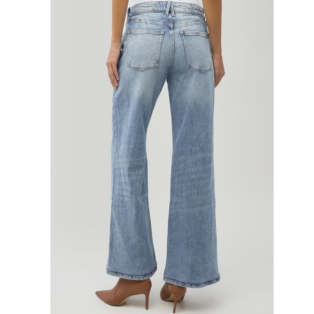 Good American Good Ease Mid-Rise Relaxed Wide Leg Jeans - Size 14/32 - Picture 4 of 13